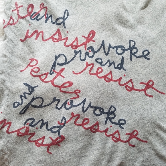 Small Ladies V Neck Graphic Tee - Picture 3 of 7